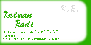 kalman radi business card